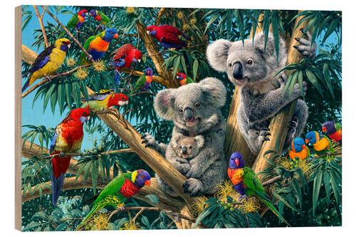 Holzbild Koala Outback - Suchbild