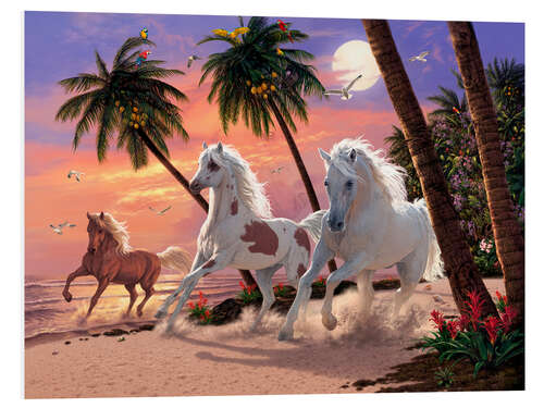 Tableau en PVC Chevaux sur la plage