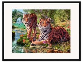 Gerahmter Kunstdruck Tiger Clan