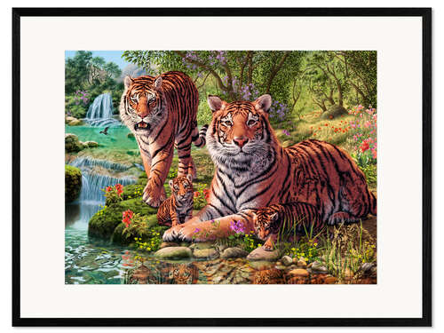 Kehystetty taidepainatus Tiger Clan