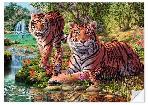 Selvklebende plakat Tiger Clan