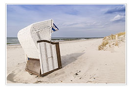 Poster Strandkorb an der Ostsee