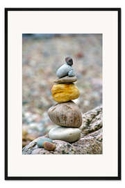 Gerahmter Kunstdruck Steinbalance