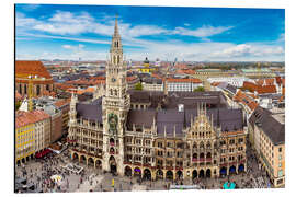 Aluminium print Town hall of Munich