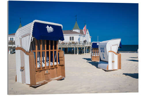 Galleriprint Beach chairs on the beach of Usedom in Ahlbeck