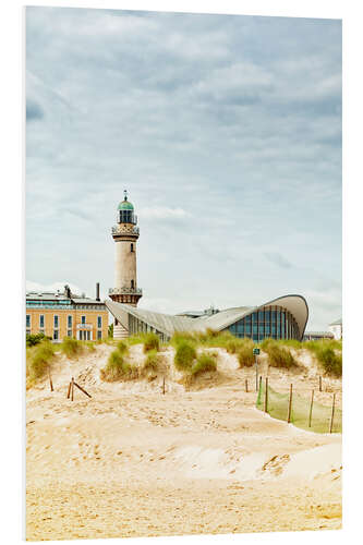 PVC-taulu Old lighthouse and Teepott building at Warnemünde