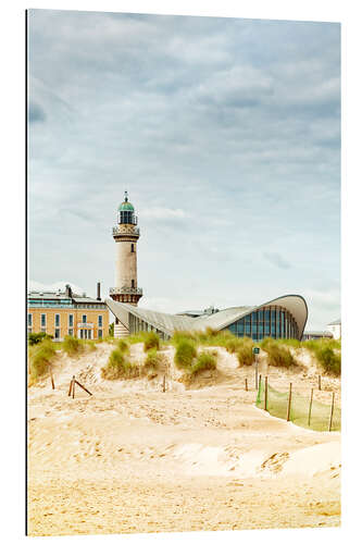 Gallery print Old lighthouse and Teepott building at Warnemünde