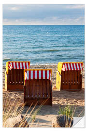 Sisustustarra Three beach chairs at the baltic sea