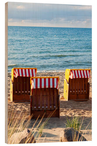 Puutaulu Three beach chairs at the baltic sea