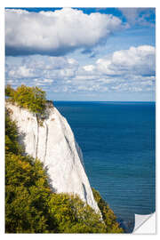 Sticker mural Chalk cliffs in the Jasmund National Park on Rügen