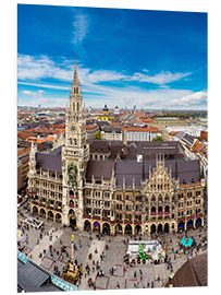 Stampa su PVC Aerial view on the Marienplatz in Munich