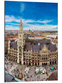 Magnettafel Luftbild auf dem Marienplatz in München