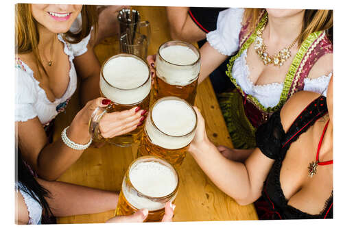 Acrylic print Bavarian girls in Dirndl dresses at the Oktoberfest