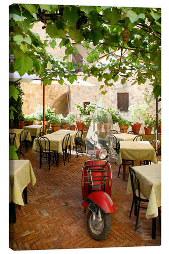 Canvas print Old scooter in Pienza