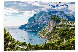 Tableau en aluminium L'île de Capri en été