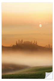 Vinilo para la pared Fog in Tuscany