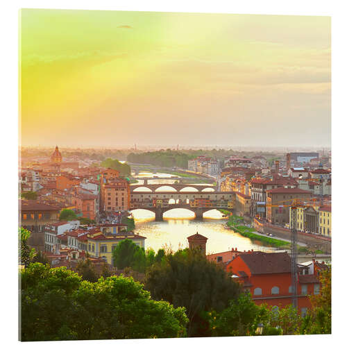 Acrylglasbild Florenz mit Ponte Vecchio