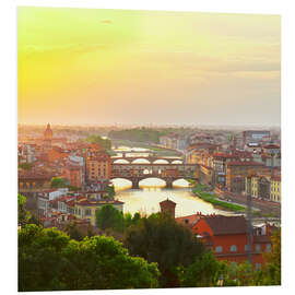 Foam board print Florence with Ponte Vecchio