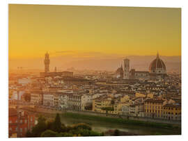 Foam board print Downtown Florence in the evening