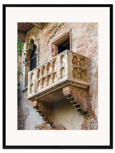 Gerahmter Kunstdruck Romeo und Julia Balkon, Verona
