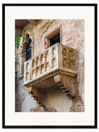 Ingelijste kunstdruk Romeo and Juliet balcony, Verona