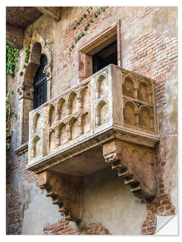 Selvklebende plakat Romeo and Juliet balcony, Verona