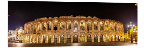 Hartschaumbild Arena von Verona by Nacht