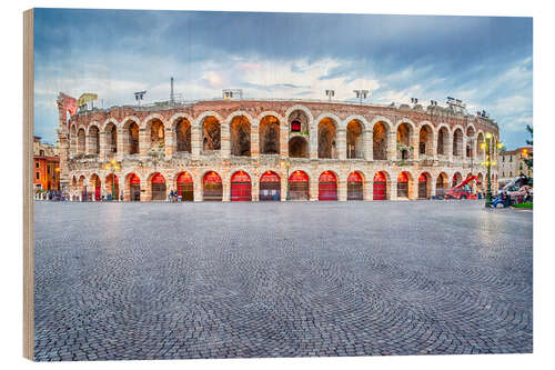 Holzbild Arena von Verona