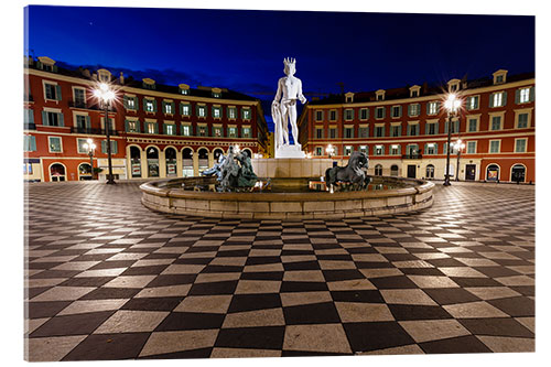 Acrylglas print Fontaine du Soleil on Place Massena in Nice
