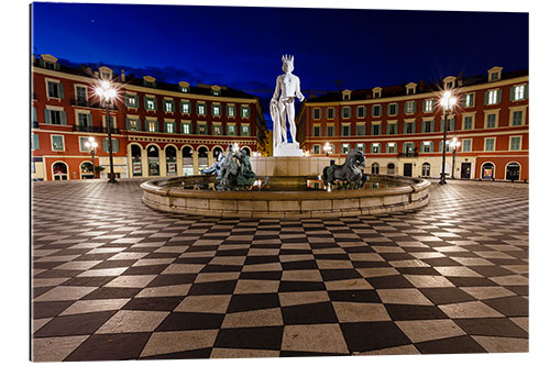 Gallery Print Fontaine du Soleil auf dem Place Massena in Nizza