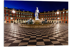 Gallery print Fontaine du Soleil on Place Massena in Nice