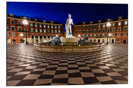Magnettafel Fontaine du Soleil auf dem Place Massena in Nizza