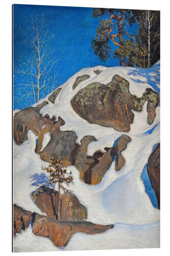 Gallery print Snow-covered rocks near Kalela