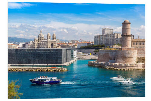 Foam board print Old port in Marseille