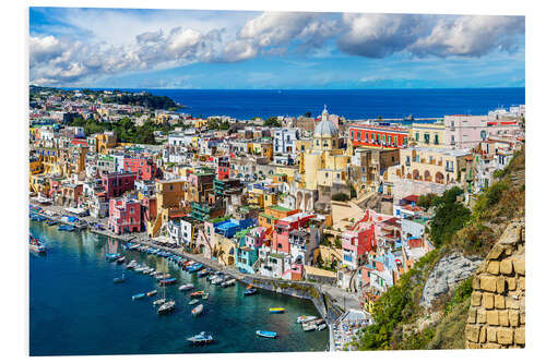 Foam board print Procida island in Italy