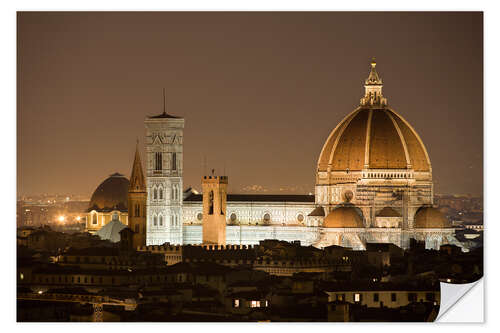 Sisustustarra Cathedral of Florence at night