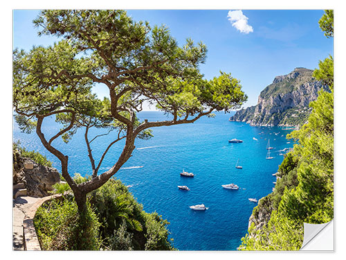 Naklejka na ścianę Lato na Capri