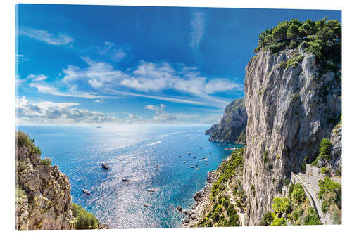 Acrylic print Cliff on Capri island