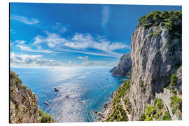 Stampa su alluminio Cliff on Capri island