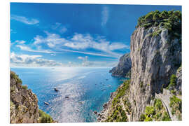 Foam board print Cliff on Capri island