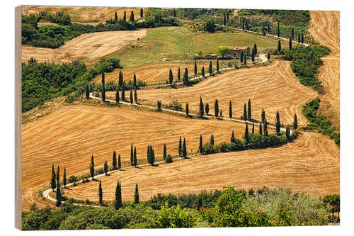 Stampa su legno Estate in Toscana