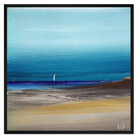 Gerahmter Kunstdruck Segelboot auf der Nordsee