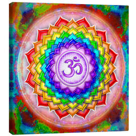 Canvas print The Crown Chakra Series V - rainbow colors