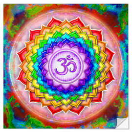 Wall sticker The Crown Chakra Series V - rainbow colors