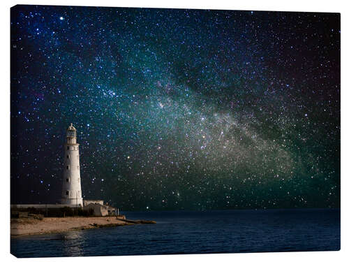 Lerretsbilde Lighthouse in starlight