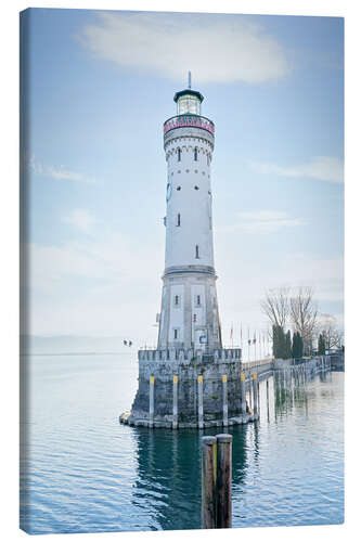 Canvastavla beautiful lighthouse at Lindau
