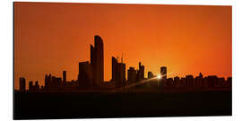 Aluminium print Sunset in Abu Dhabi