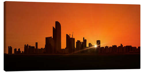 Canvas print Sunset in Abu Dhabi