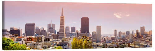 Leinwandbild San Francisco Skyline Red