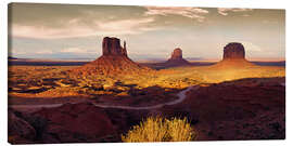 Lærredsbillede  Monument Valley Gold - Michael Rucker